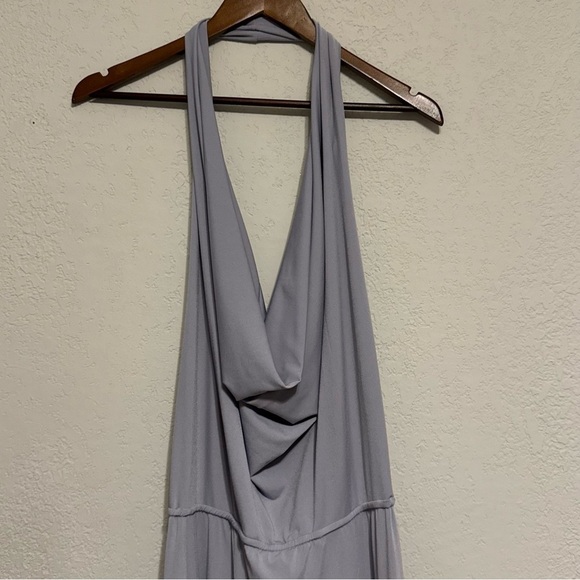 Women's Bae Liles Grey Formal Long Maxi Halter Dress - Picture 3 of 7